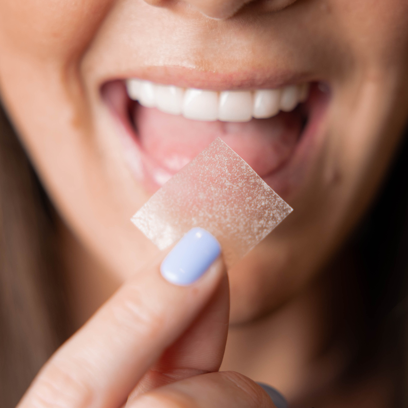 Viva strip dissolving on the tongue — InstaRelease mouth-to-body delivery